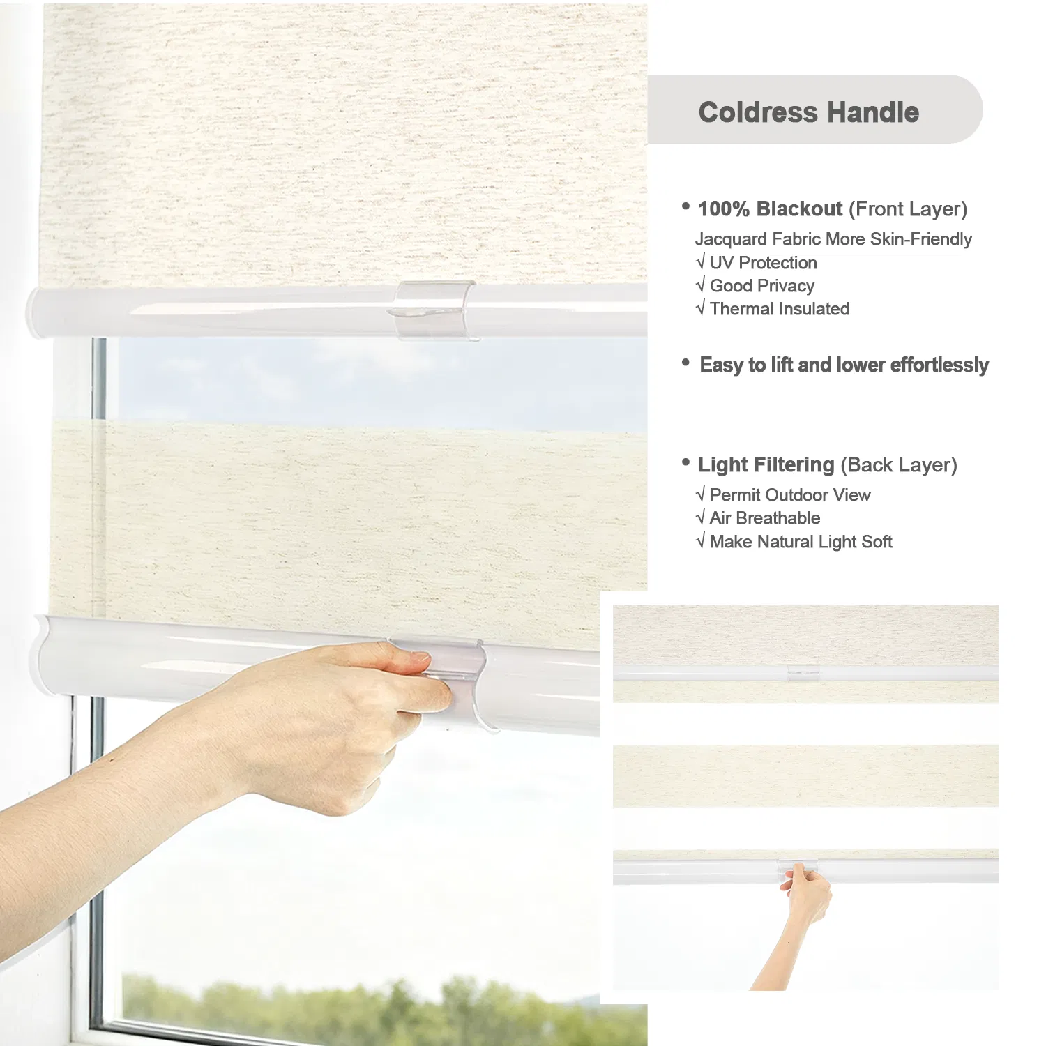 Factory Direct Sales Square Cassette Roller Blinds for Indoor Areas