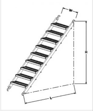 Low Price Ringlock Scaffolding Parts Ladder with Handrail for Construction