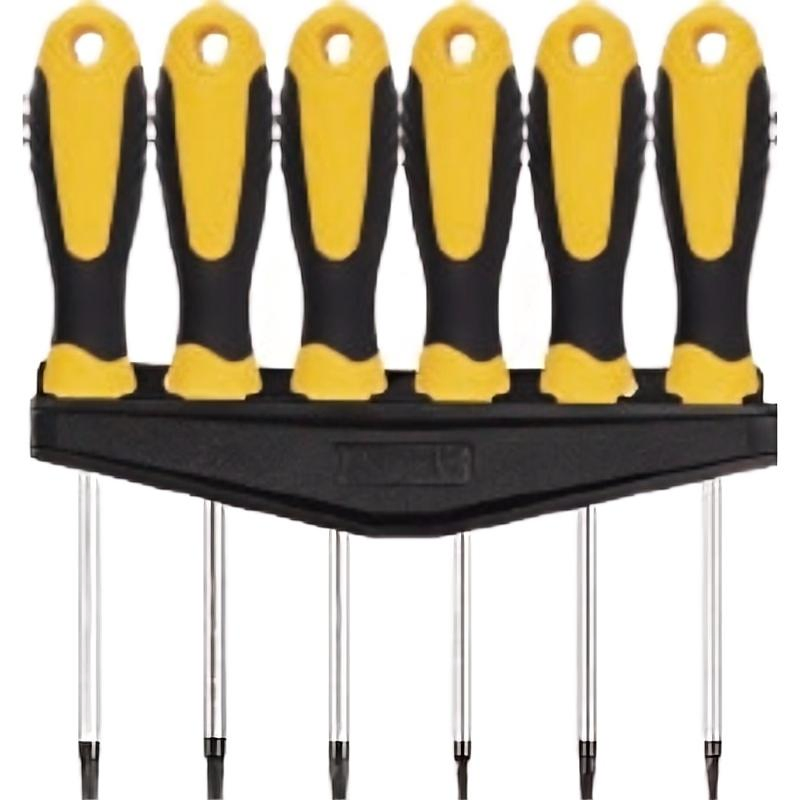 6PCS Screwdriver Set with Double Injected Soft Handle and Magnetized Tip