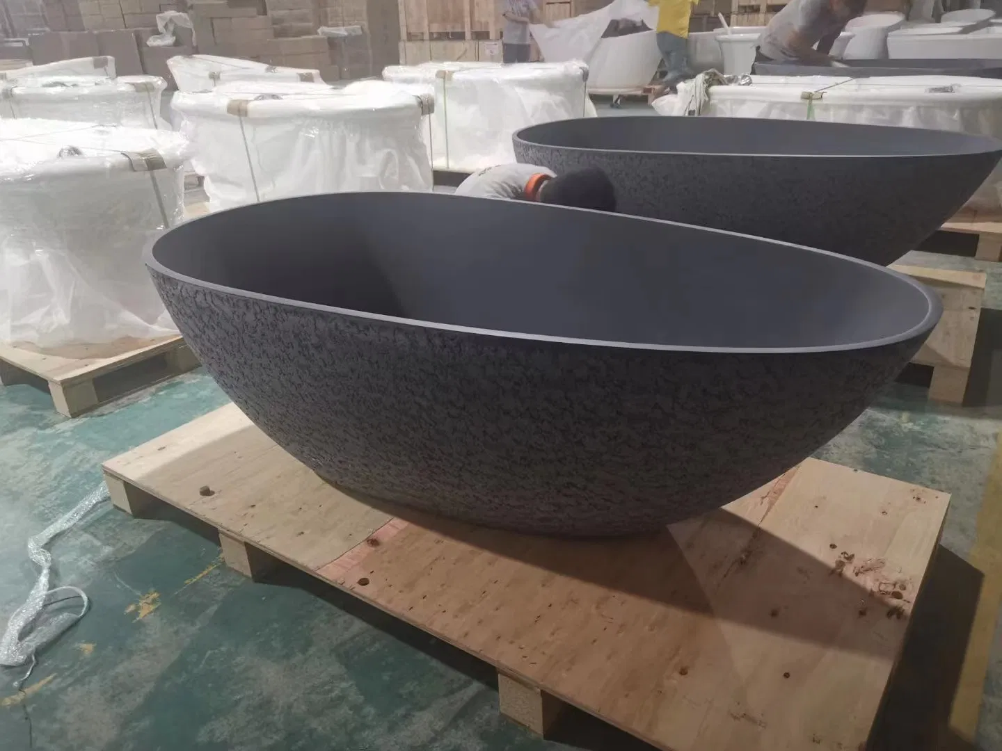 Solid Surface Bathtub/Bath/Corner Bathtub 1000mm Square Shape Acrylic Bathtub Stone Freestanding Inserted Corner Bath