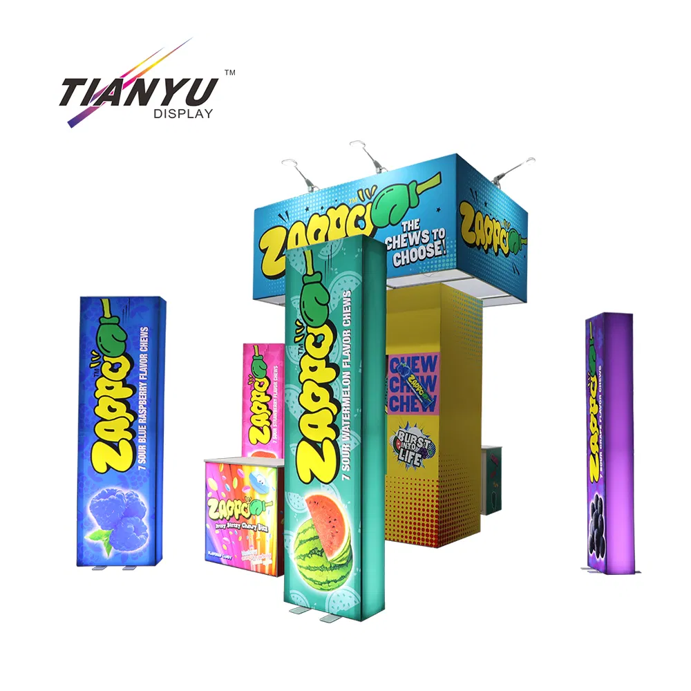 Portable Modular LED Trade Show Exhibition Booth Display Stand with Lightbox