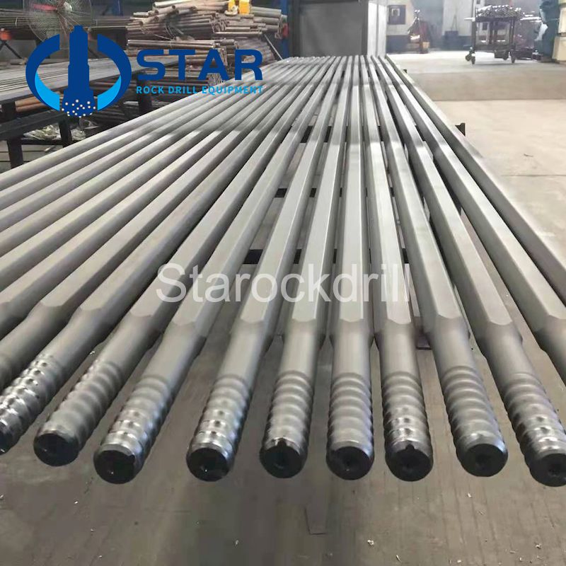 Rock Drilling Mining Thread Drill Rod Top Hammer Drilling Tools T45 Speed Rod Extension Drill Rod