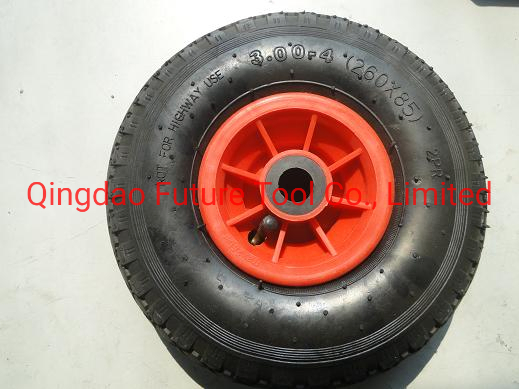 10" X 3.00-4 2pr Rubber Tyre Pneumatic Wheel for Hand Trolley