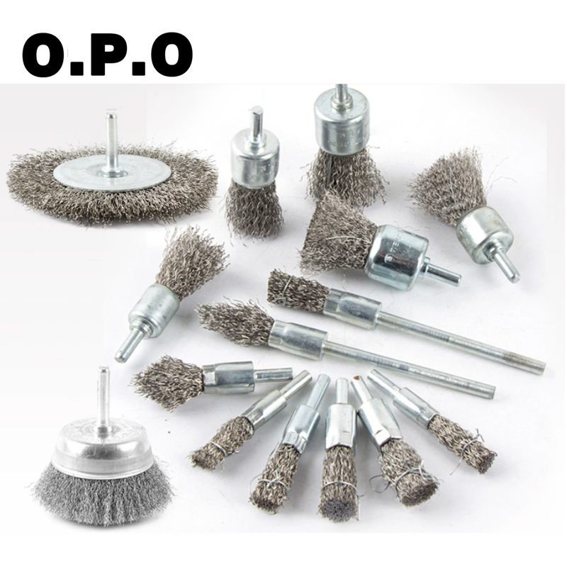 Медная стальная щетка для дрели, удаление ржавчины