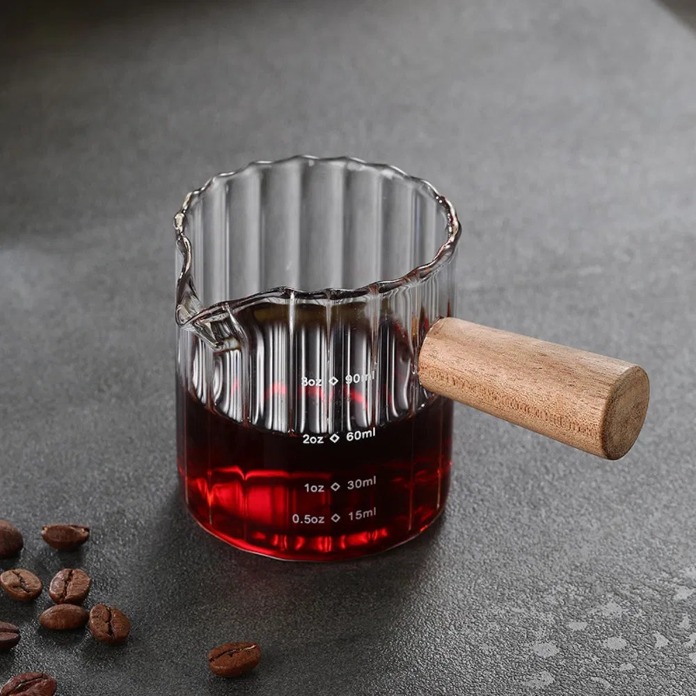 1400 Cc Wooden Glass Jug Beverage Serving Set