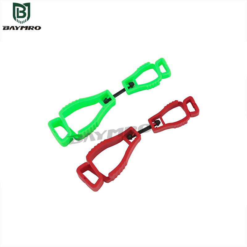 PPE Supplier Green Orange Durable Sturdy Plastic Glove Clip