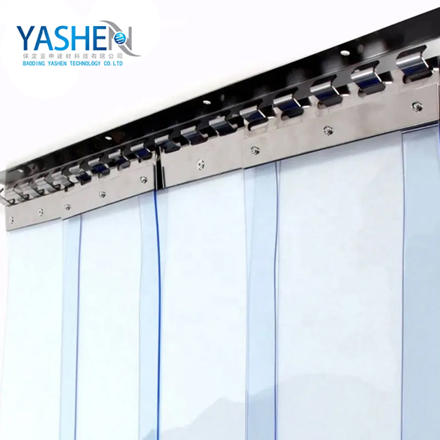 Waterproof Freezer Reefer Container Flat Clear Plastic Door Hanging PVC Strip Curtain