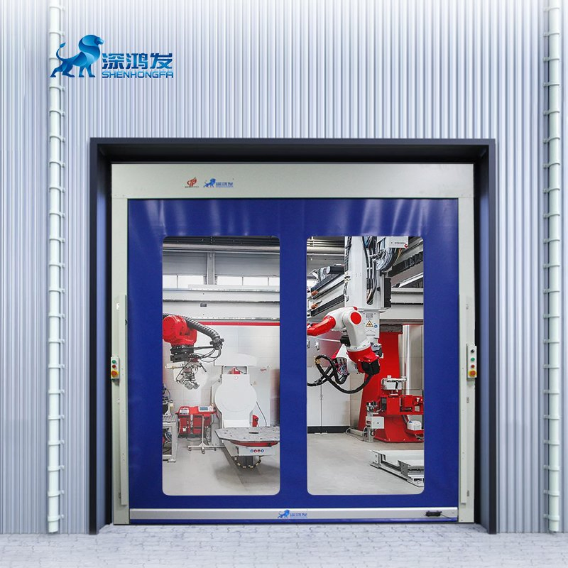 Wholesale Hongfa High Speed Garage Door Customize PVC Roller Shutter Automatic Door