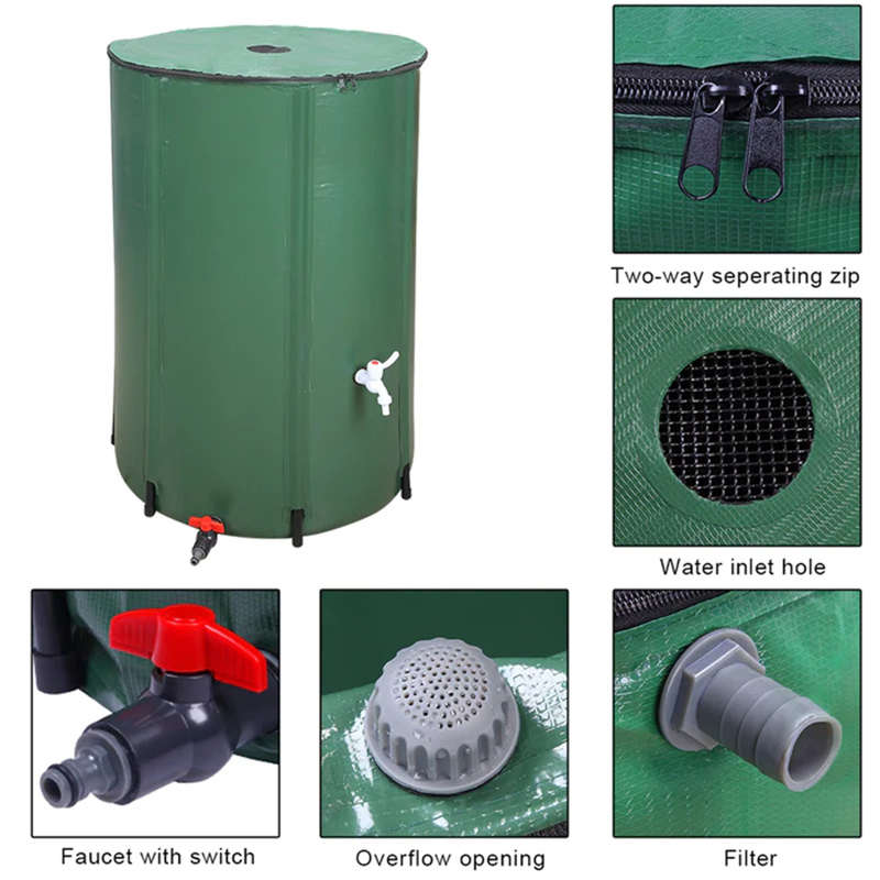 PVC Rain Barrel Water Collector