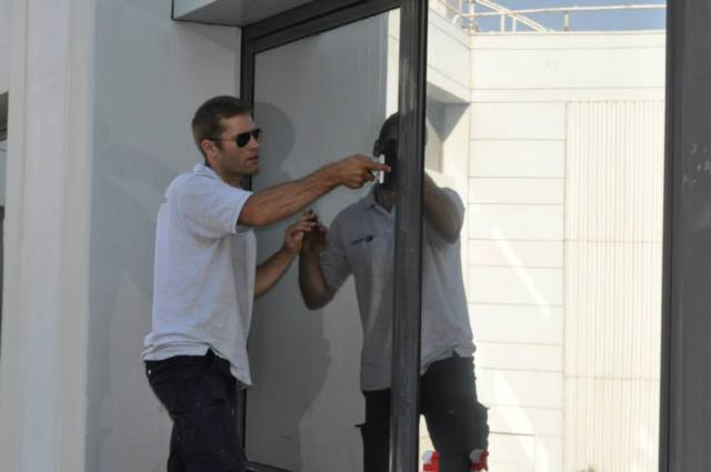 One Way Vision Privacy Reflective Silver Building Window Film