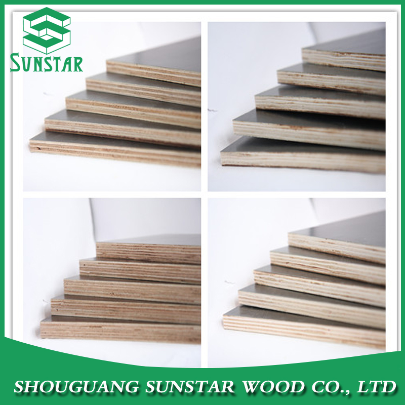 Recycled 12mm/15mm/16mm/18mm Black/ Brown/ Red with Logo One/Two Times Full Core Marine Board Marine Plywood Film Faced Plywood for Building and Construction