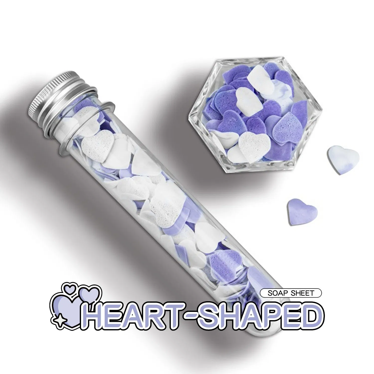 OEM Custom Disposable Handwashing Heart Shaped Soap Tablets