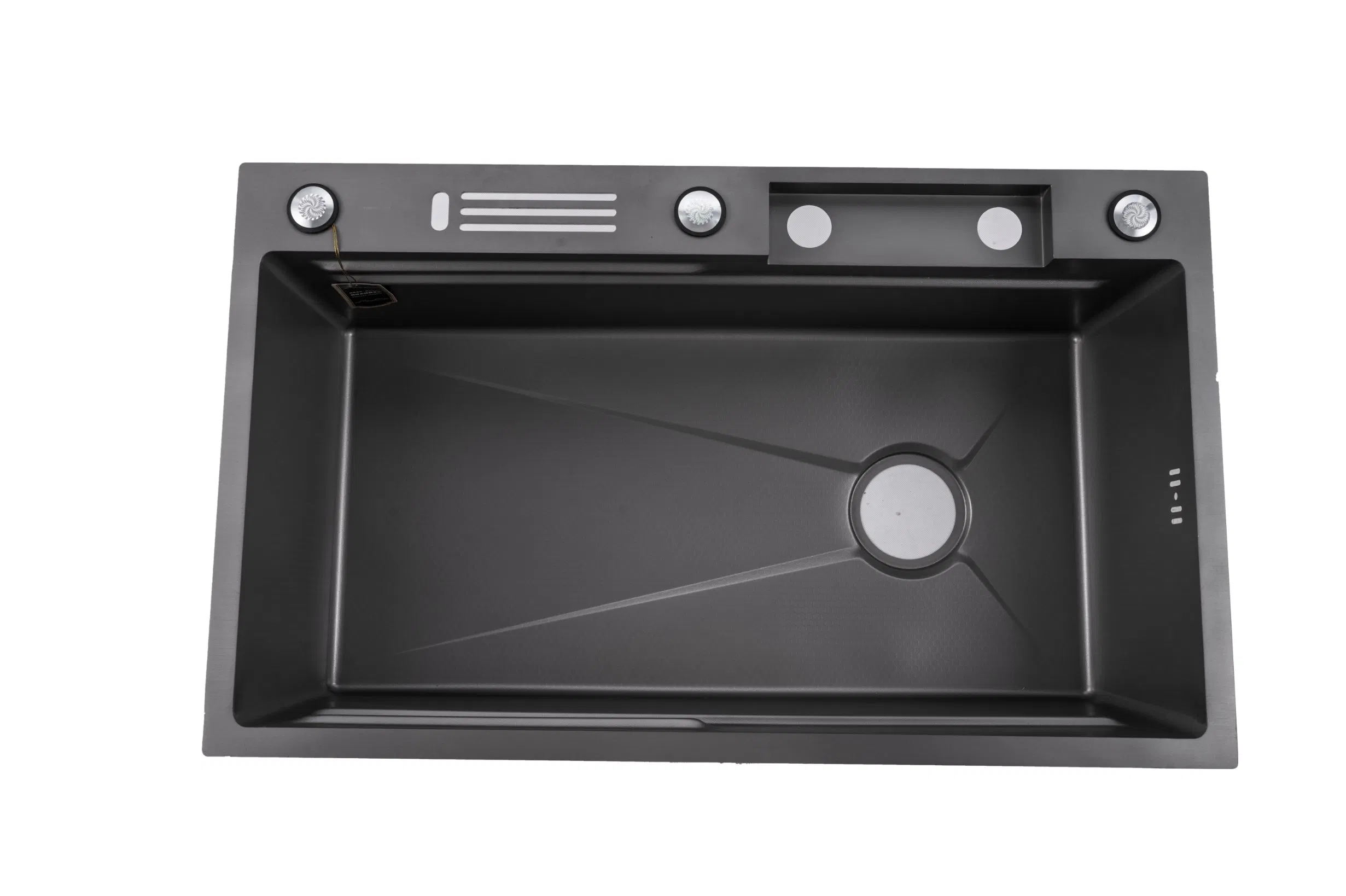 Multifunction Black Waterfall Rainfall Single Bowl Handmade Kitchen Sink Stainless Steel Sink Kitchen Sink