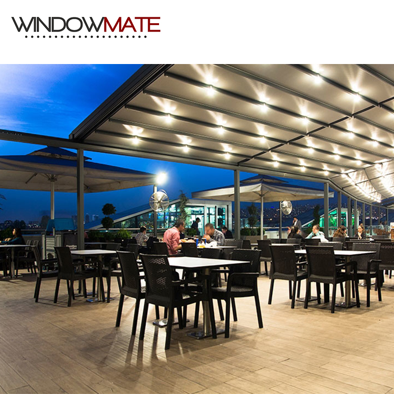 Waterproof Sunshade Dining Restaurant Retractable Canopy Roof Shade Outdoor