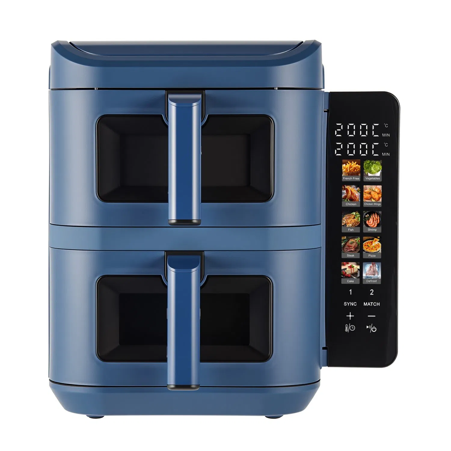 Household Air Fryer with 11L Visible Window Foldable Screen Air Fryer