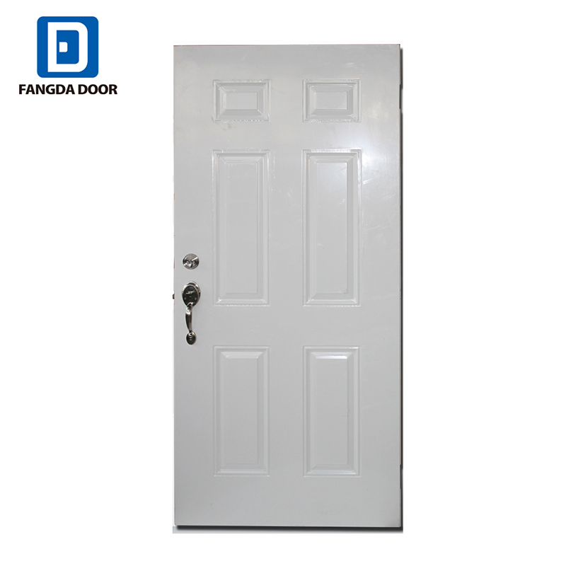 Wood Skeleton American Primed Steel Prehung Entry Door