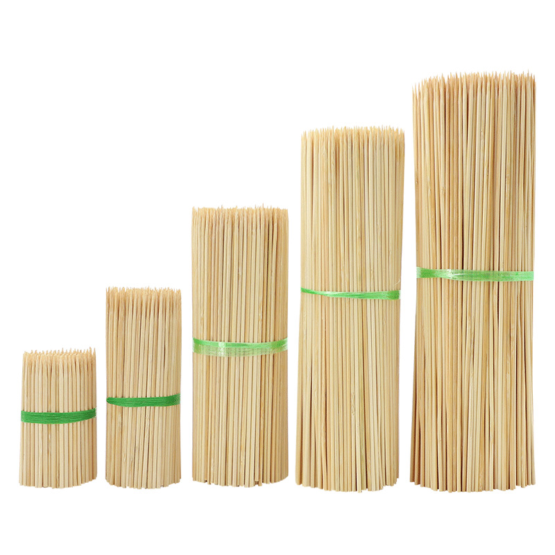 China Wholesale Barbecue 3mm 4mm 5mm Bamboo Skewer Disposable Lollipop Sticks BBQ Candy Stick Skewers