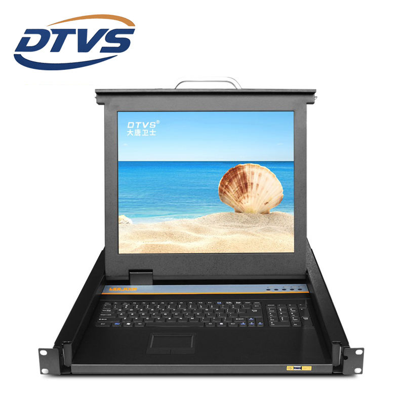 17" LED 8 Port VGA Ethernet Kvm 1u Rackmount LCD Console CAT6