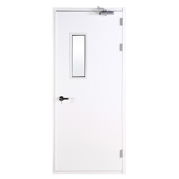 White Color Self-Closed Interior Steel Doors Smoke Resistant Anti Fire Doors