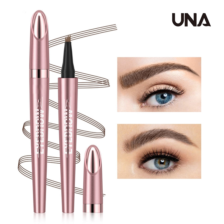 Private Label Four-Pronged Liquid Eyebrow Pencil Easy-to-Use Waterproof Professional Liquid Eyebrow Pencil