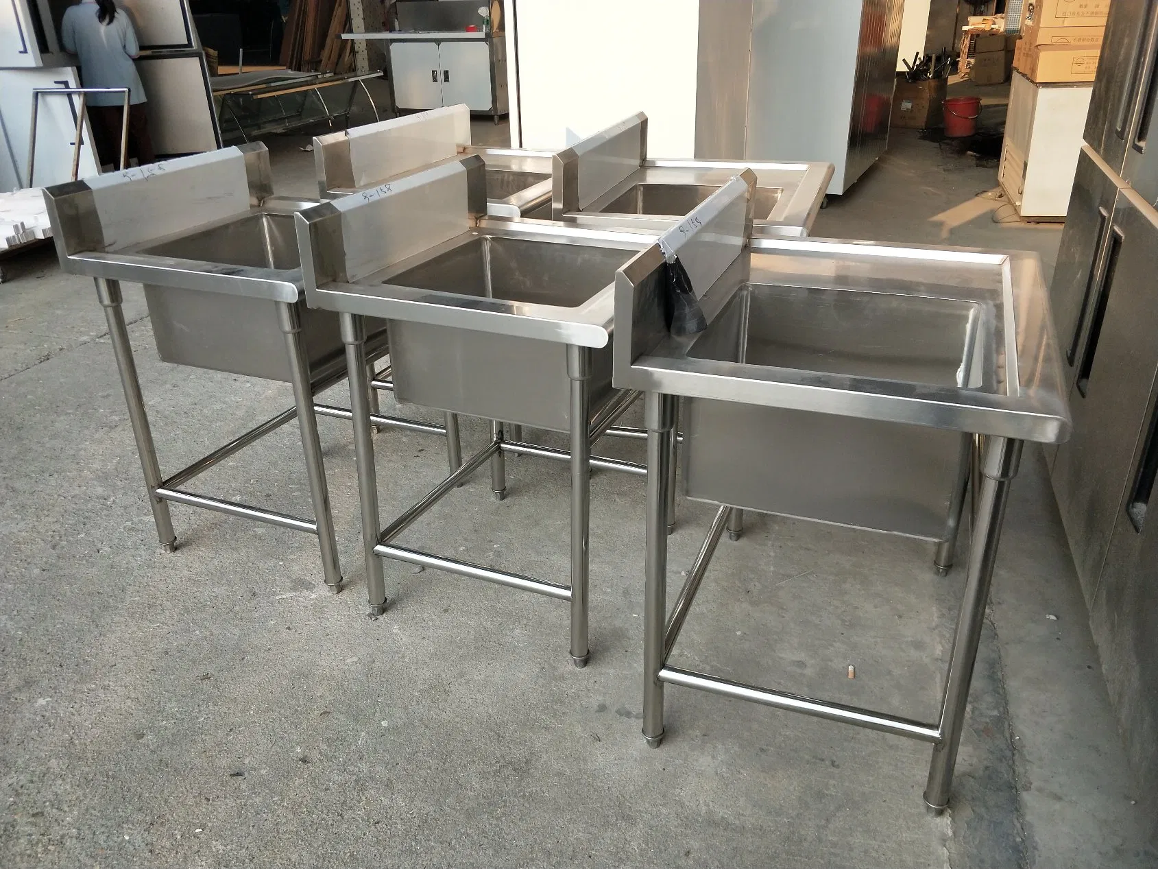 Kitchen Equiopment, Washing Sinks with Back Splash