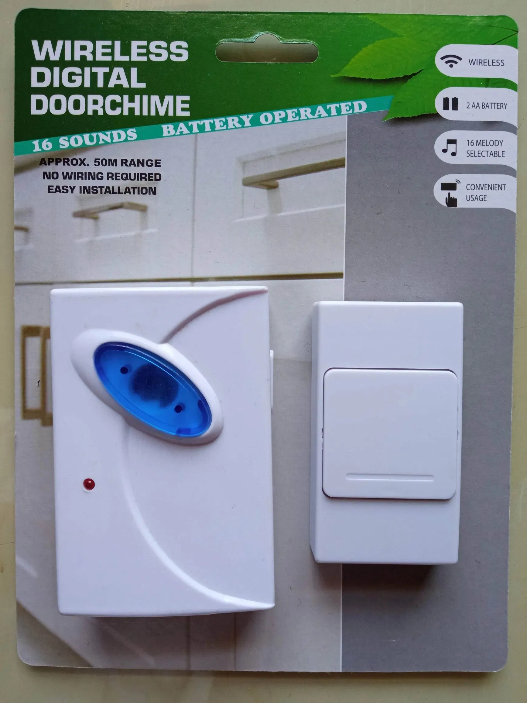 Best Selling Digital Wireless Remote Control Doorbell with Flashing Light