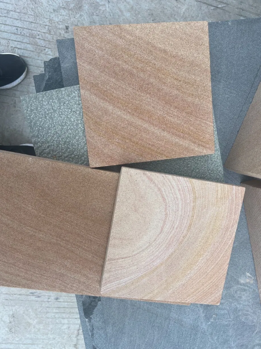 Wholesale Natural Rainbow Sandstone for Flooring Slab Paver Stone Yard Tile
