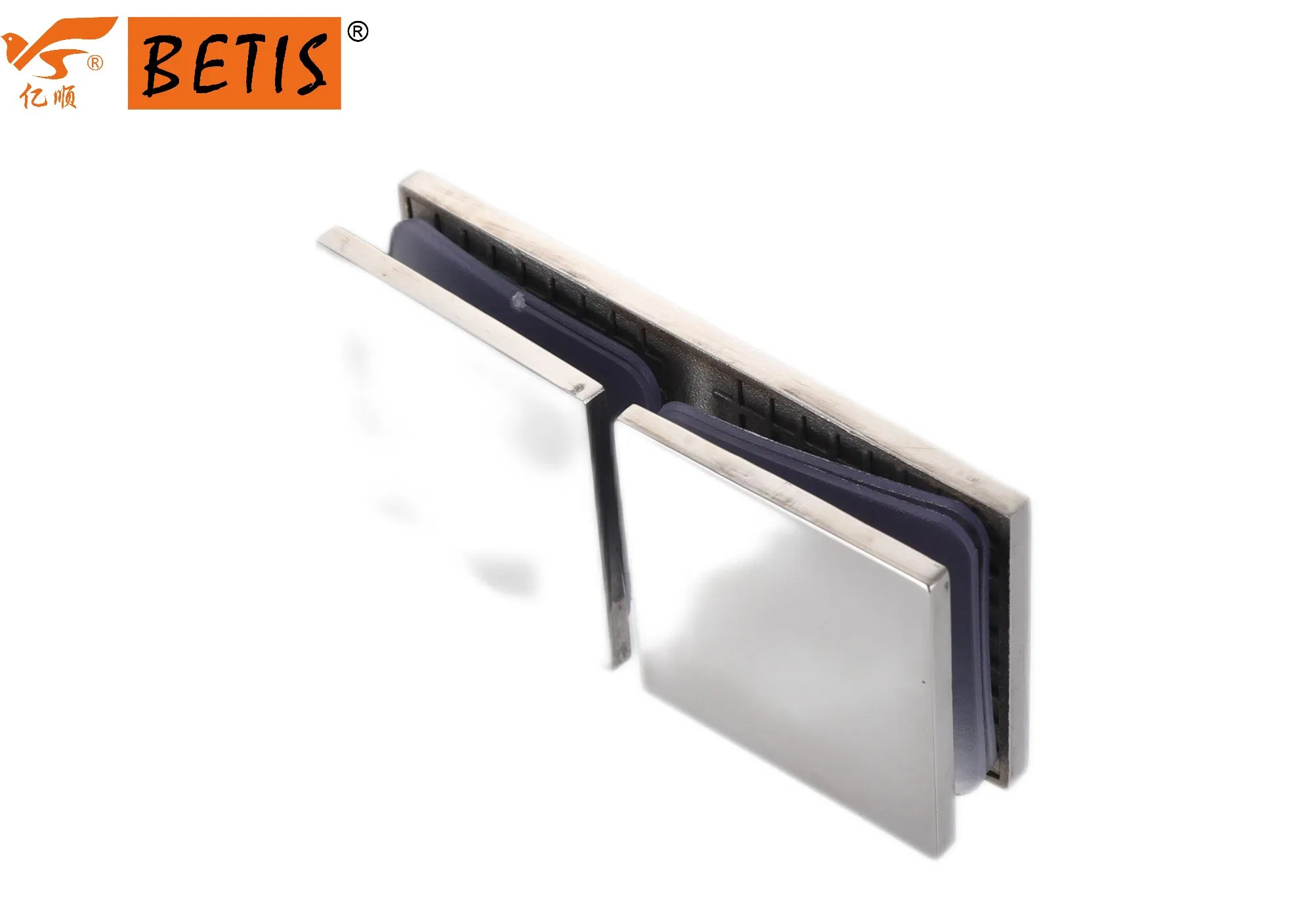 Shower Enclosure Hardware Patch Fitting Mirror Finish Heavy Duty Split-Face Glass Clamp Retaining Clip