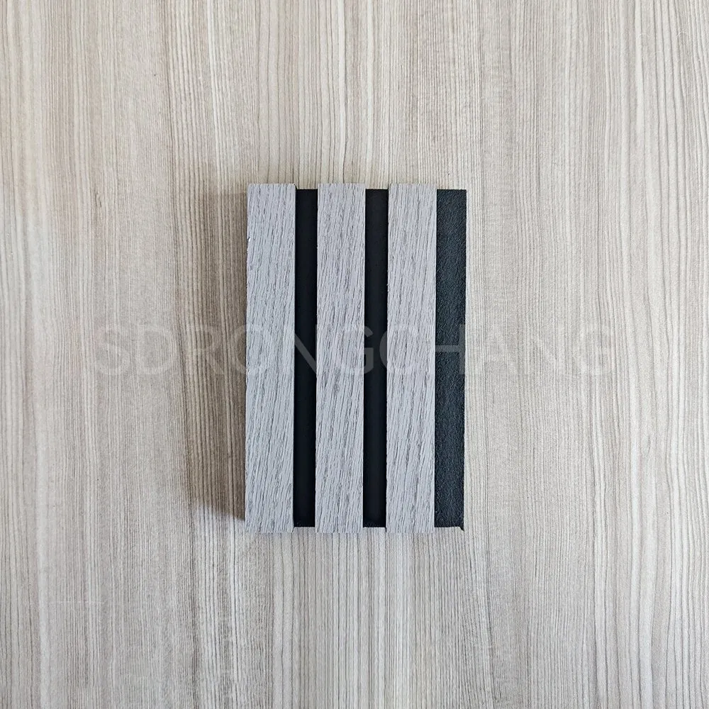Acoustic Foam Board Panels Soundproof Polyester Acoustic Slat Vaneer Wall Decor Panels
