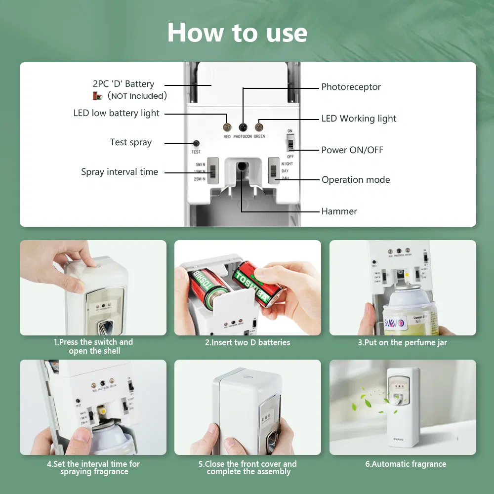 Top Quality Wall Mounted Electric Air Freshener Aerosol Dispenser