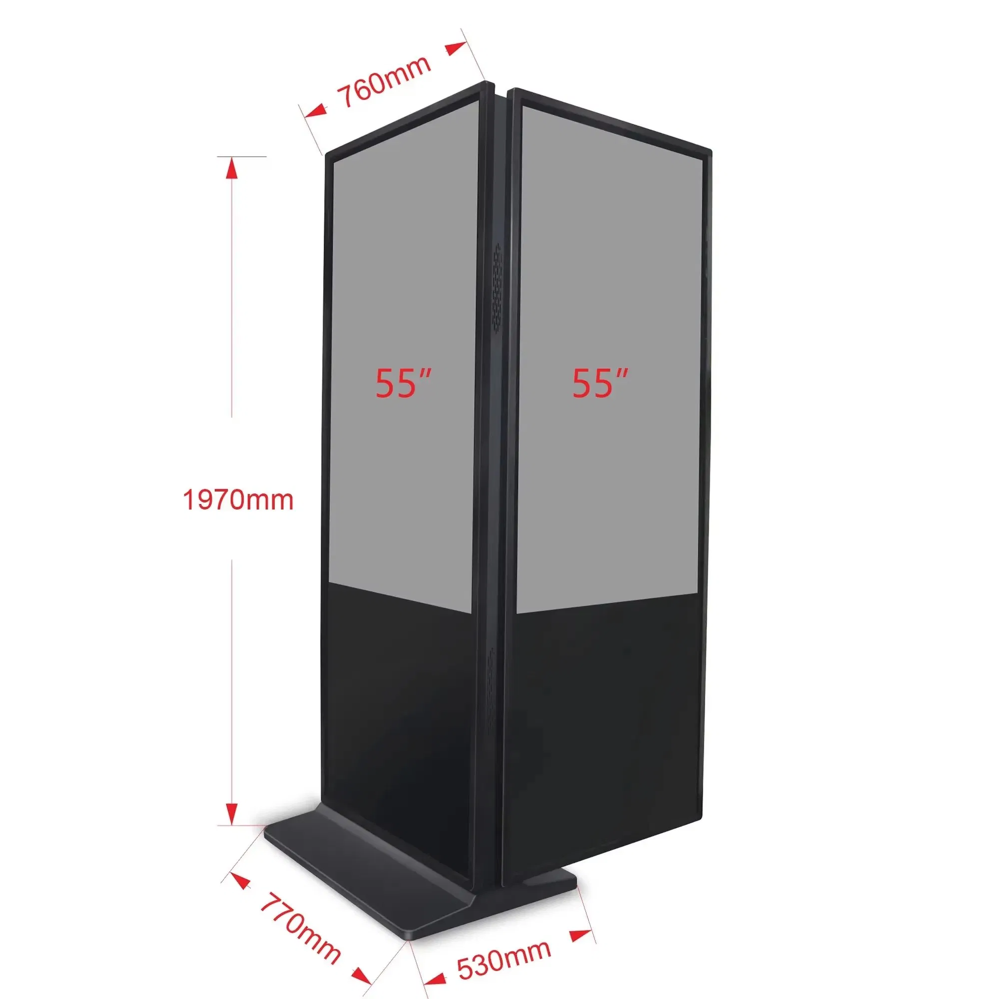 43 55 65 Inch Floor Standing Double Sided Display LCD Advertising Kiosk