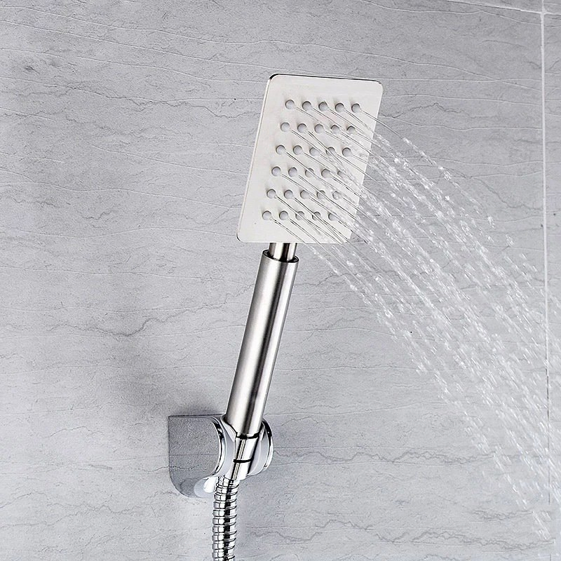 Square Handheld Shower Head 201 Stainless Steel Bath Shower Head