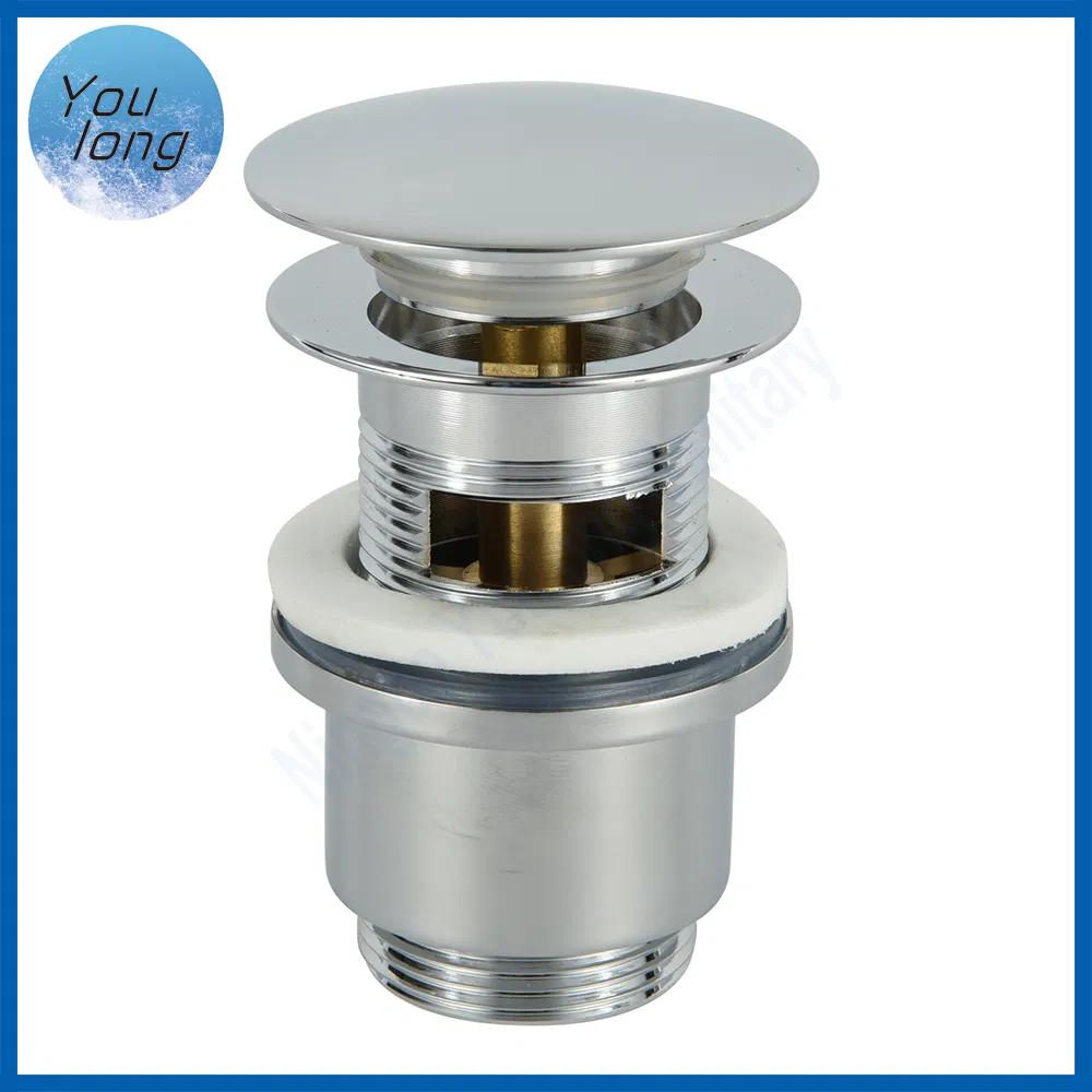 Сифон для раковины с переливом, хром, латунь