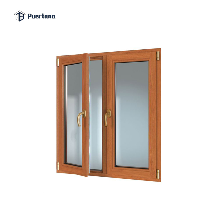 American Colonial Style Grid Design Aluminum Clad Wood Window Crank out Casement Windows
