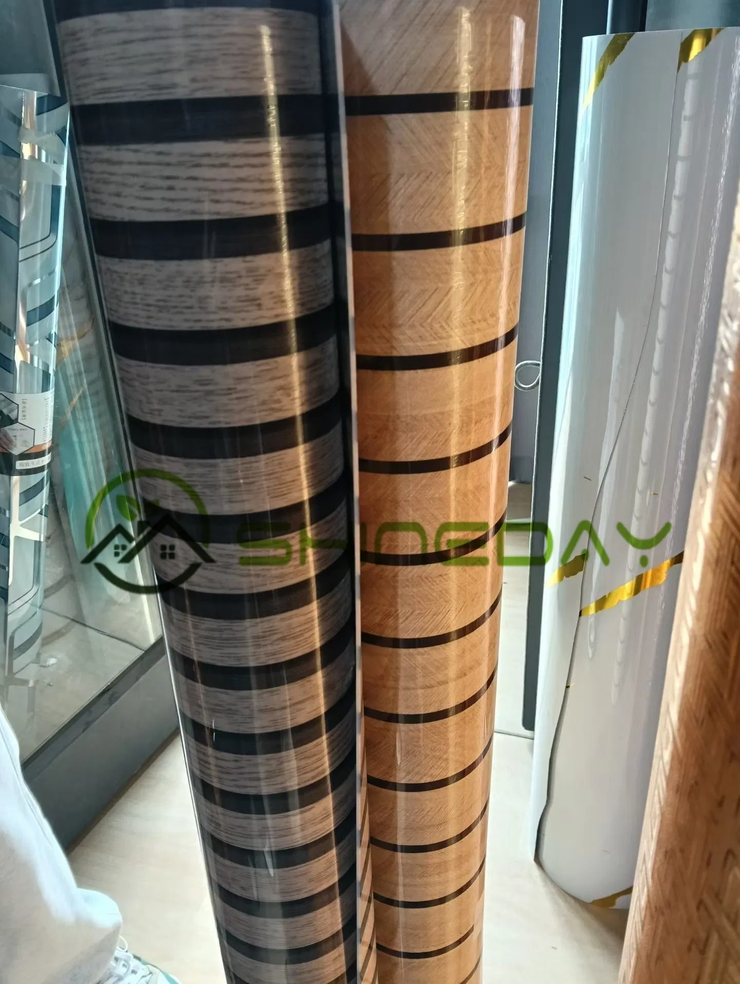 Promotion Pre Glued Fabric Acoustic Tiles Alternative Plastic Panel 2mm Self Adhesive Matte Wall Stickers for Grand Staircase