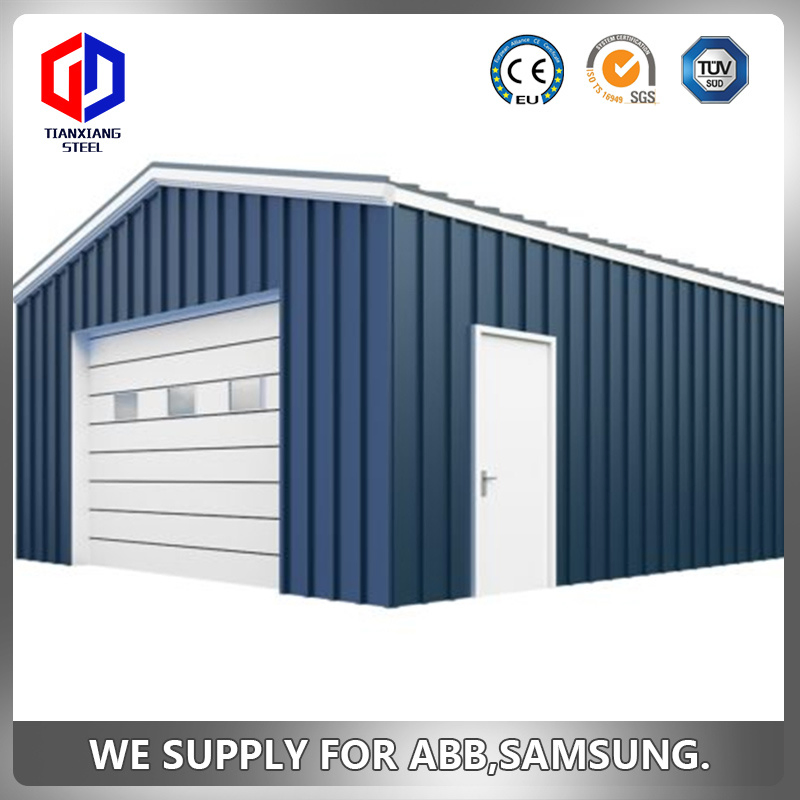 Hot Sale Light Steel Frame Prefabricated Warehouse Car Garage Steel Structure Warehouse Prefab House