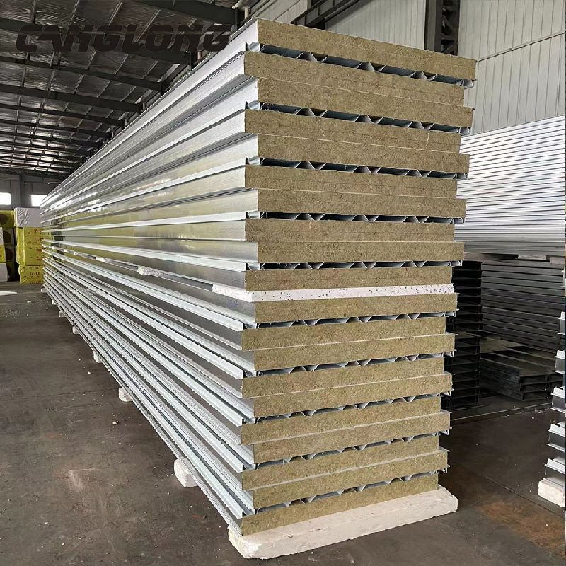 EPS/PU/Rock Wool Sandwich Panel Board Used for Steel House Wall and Roof