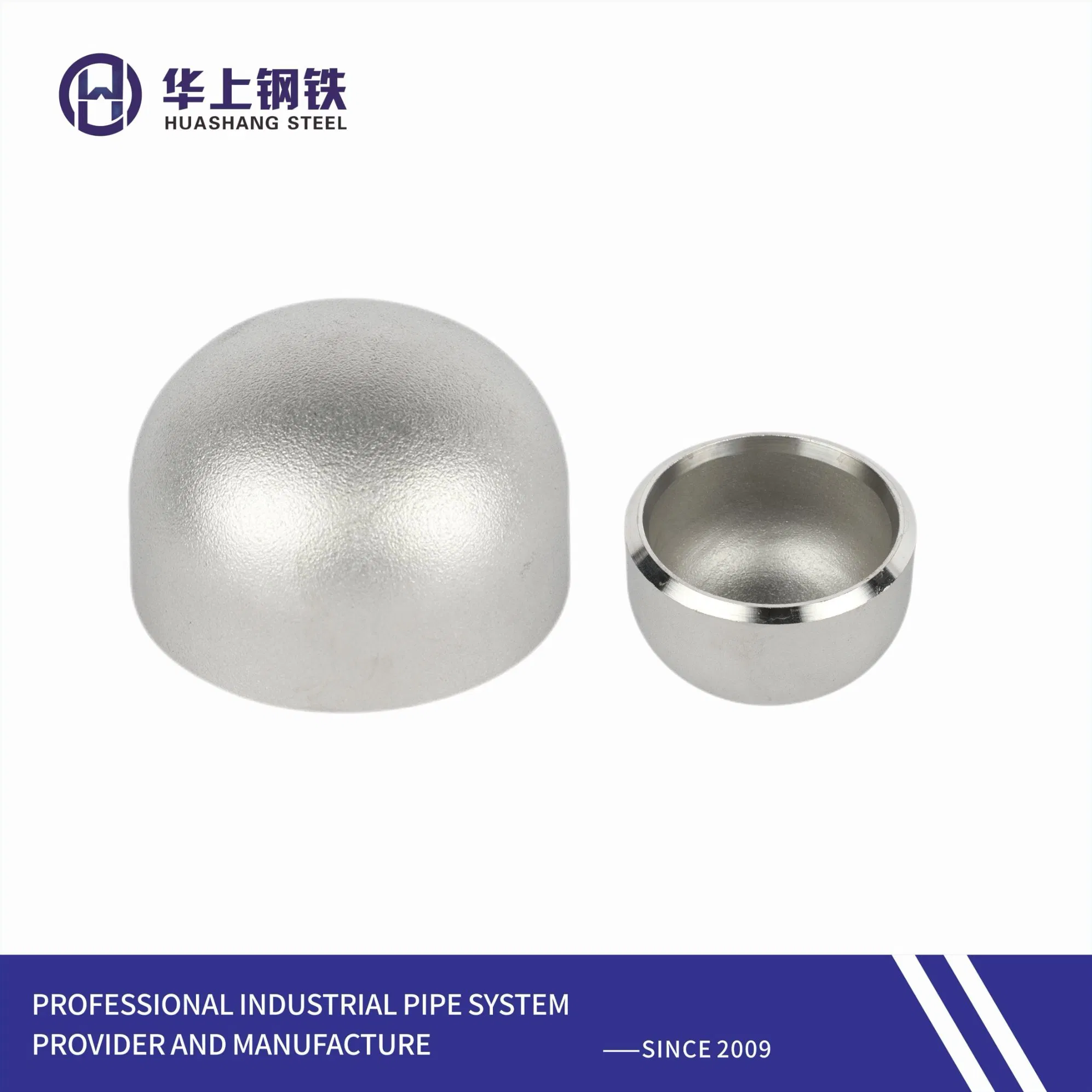 Hot Rolled Butt Welded Steel Pipe End Caps for Industrial Equipment Utilities Pipe Fitting Cap