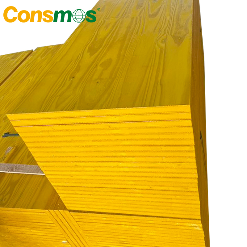 High Grade Waterproof 3 Ply Yellow Shuttering Panel for Concrete Formwork