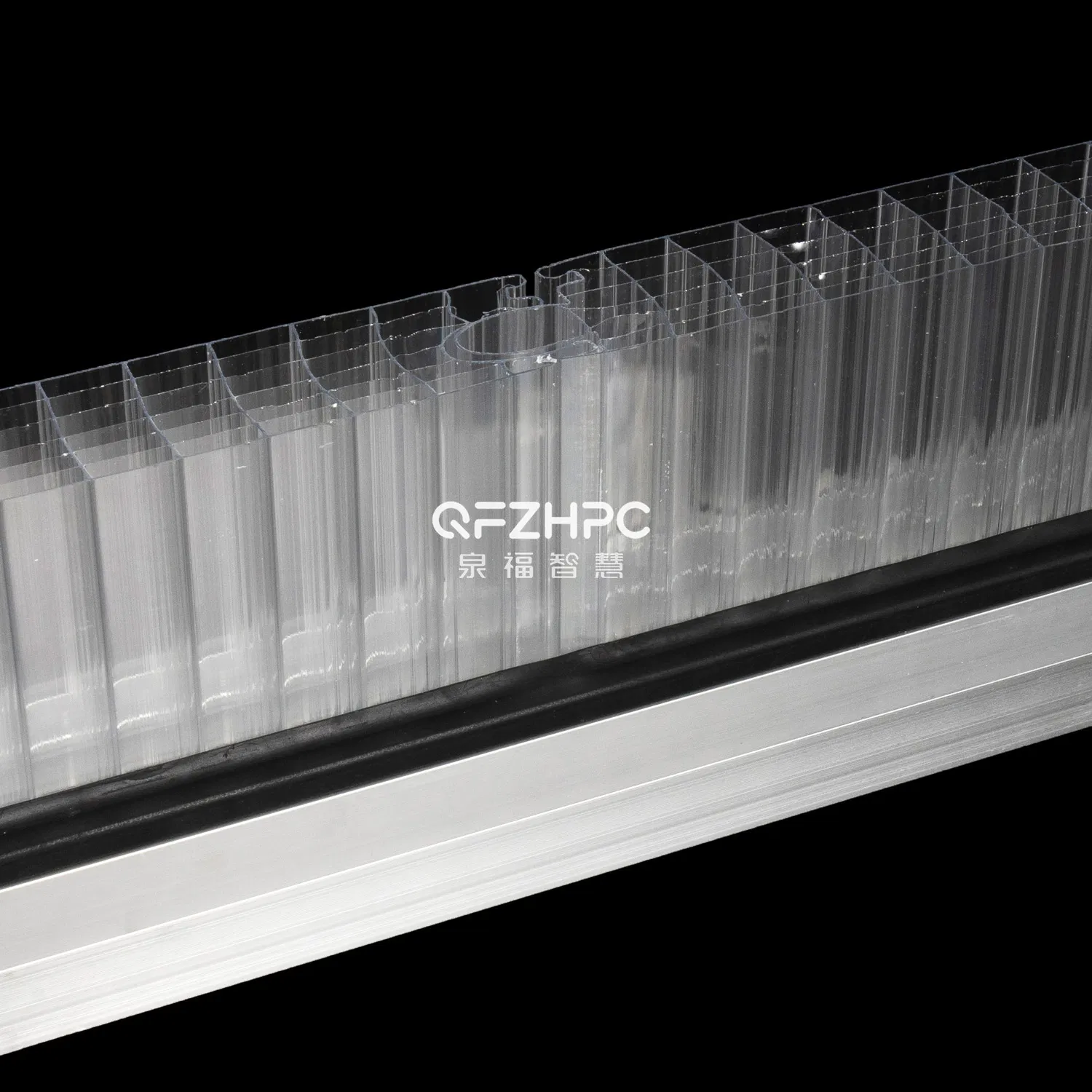 Clear Hollow Polycarbonate Plug-in Sheet for Daylighting Curtain Wall for Internal&Exterior