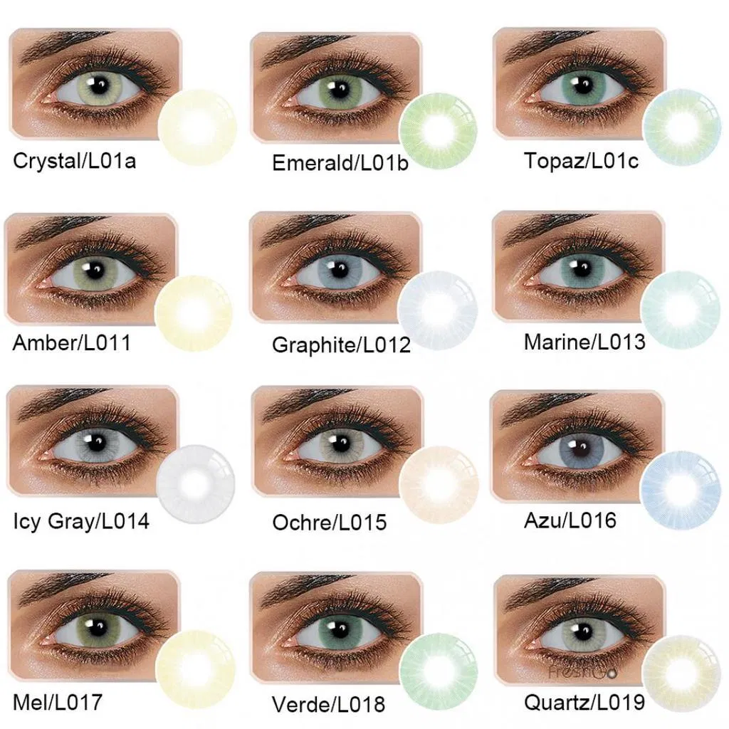 Hidrocor Topaz Gray Prescription Colored Contact Lenses Disposable Soft Colored Cosmetic Contact Lens