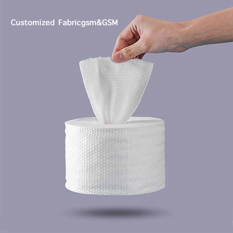 Factory Direct Clean Face Towel Extra-Soft Daily Dry Wipes OEM Disposable Cotton Facial Tissue Roll for Makeup Remover Household Use