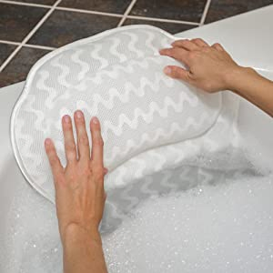 Luxury Air Breathable Washable Home Hotel Butterfly Bath Bathing Bathtub Pillow with Suctions
