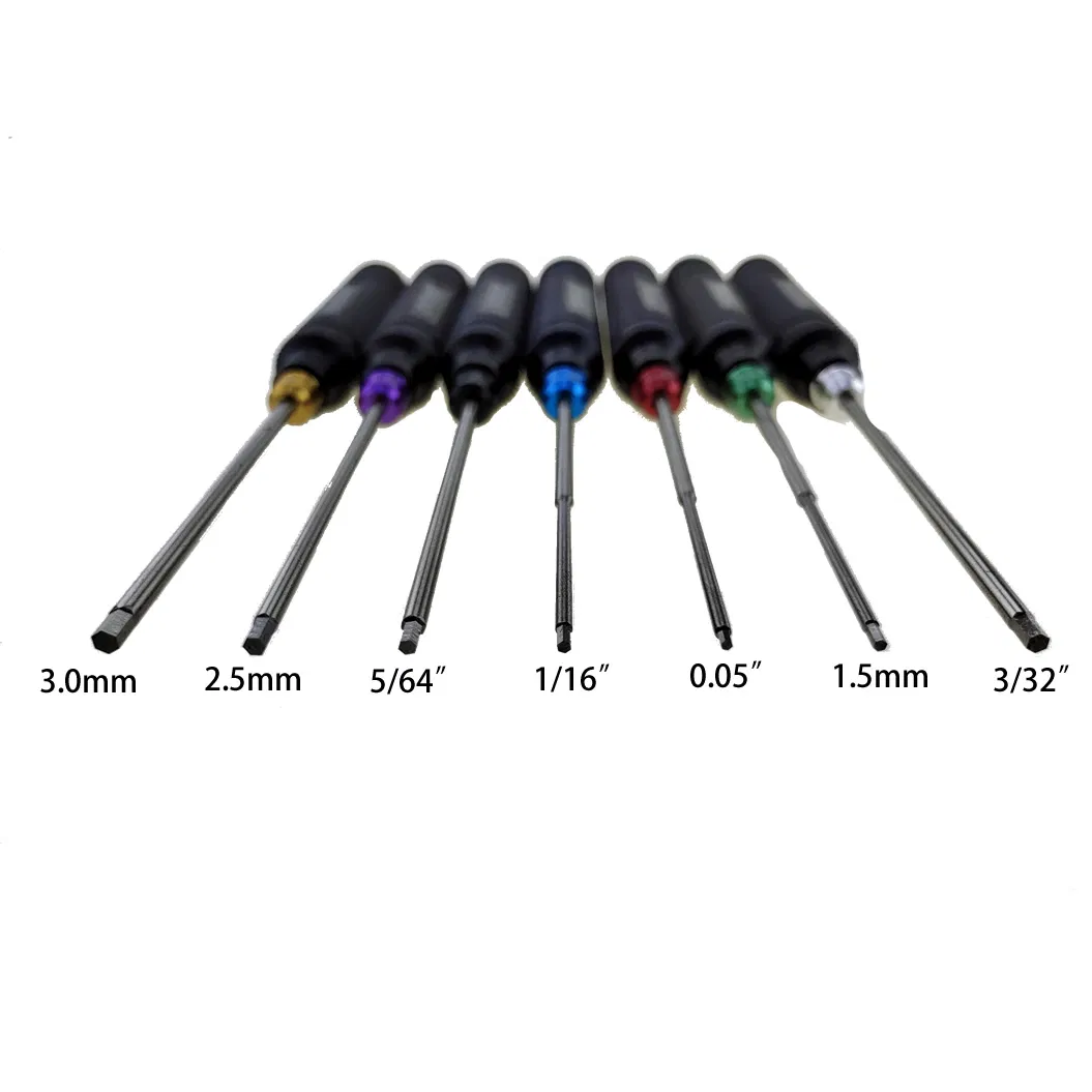7 Color Caps HSS Hex Wrencher Screwdriver for RC Car/Helicopter