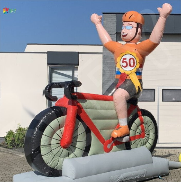 Factory Custom Cheap Holland Cartoon Balloon 3m High Giant Inflatable Biker Balloon