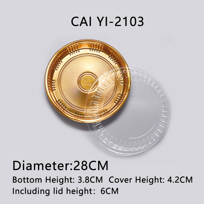 Multi Size Round Sushi Box with Anti-Fog Lid Take out Plastic Food Packaging Container