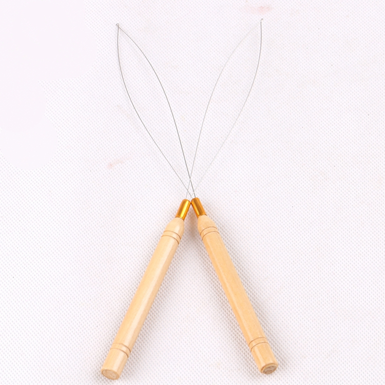 Иглы для наращивания волос Micro Ring с деревянной ручкой