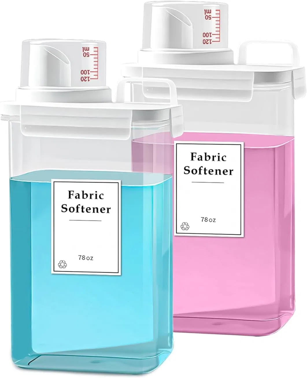 2 Pack Large Capacity Sealed Lid Storage Jar Laundry Detergent Dispenser