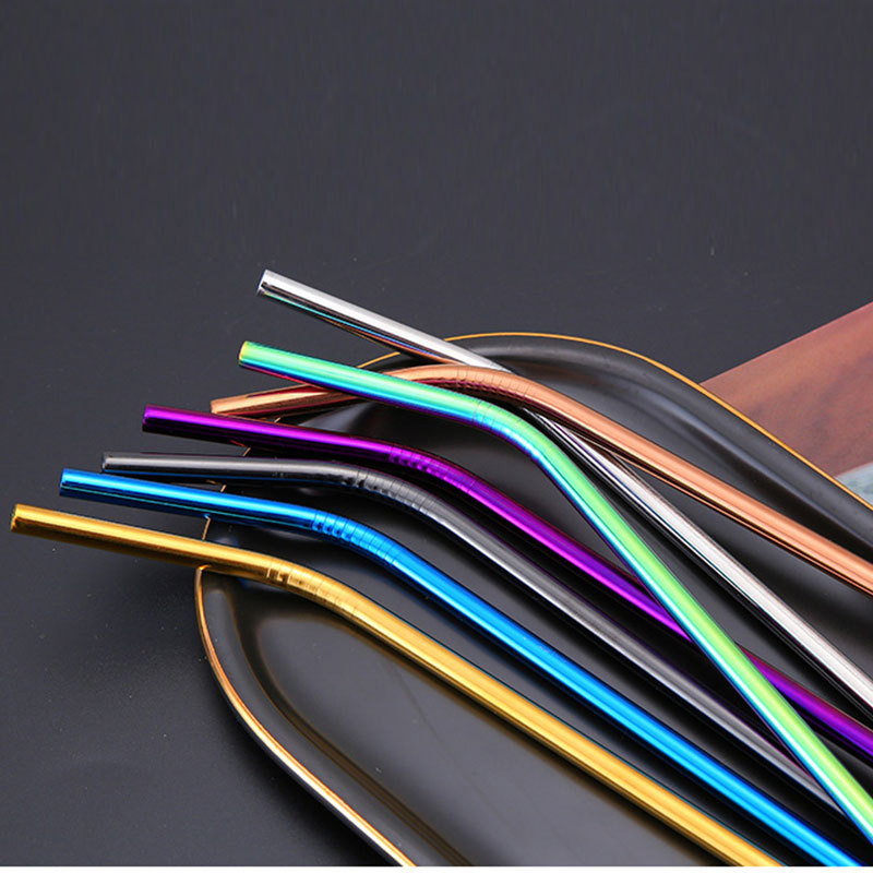 High Quality Stainless Steel Straws for Cocktail Beer Tea Coffee Tools Drinkware