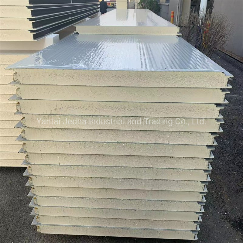 Cheap 50mm/75mm/100mm/150mm/200mm Thermal Insulated Freezer/Cool Room/Warehouse/ Workshop Wall Board EPS/PU/PIR/PUR/Puf/Polyurethane Roof Sandwich Panel Tiles
